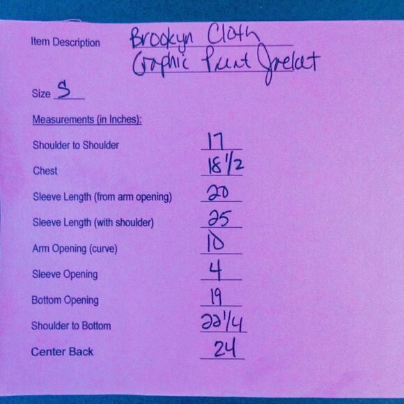 Brooklyn Cloth Graphic Print Streetwear Jean Jacket, Size: S - Picture 9 of 9